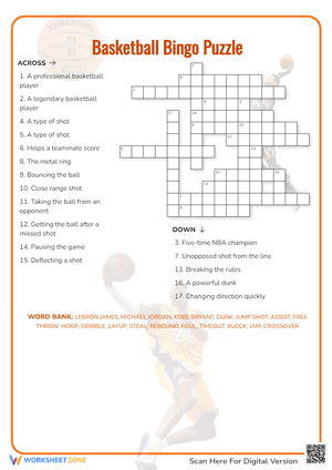 Basketball Bingo Puzzle
