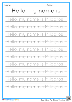 Milagros' name