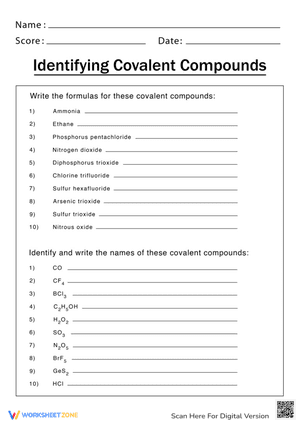 Identifying Covalent Compounds
