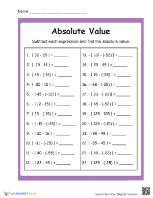 Absolute Value #3