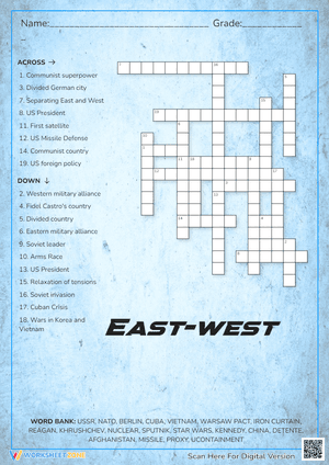 East-west Crossword Puzzle 