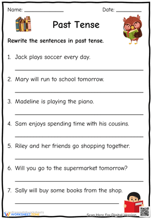 Past Tense Exercise 1
