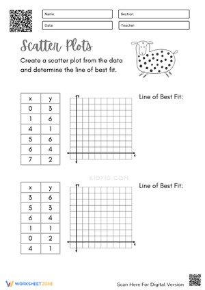Scatter Plots and Lines of Best Fit Worksheets 4