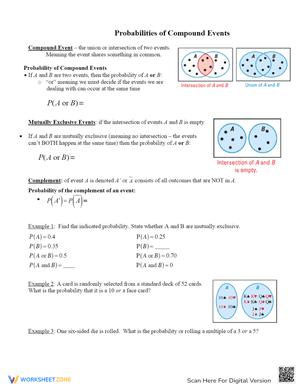Probabilities of Compound Events Exercise