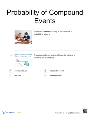 Probability of Compound Events Quiz 5