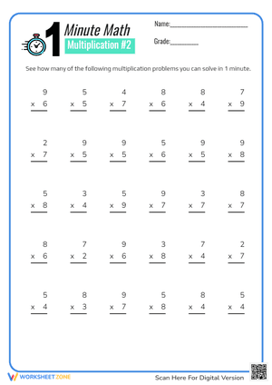 1-Minute Multiplication #2