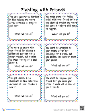 Social Skills Problem Solving - Fighting with Friends 2