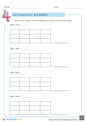 4- Digit Multiplication using Box Method 1