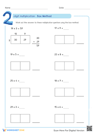 2- Digit Multiplication using Box Method