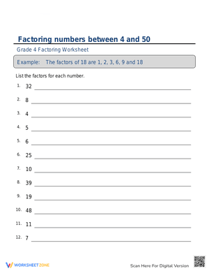 Factoring numbers 2