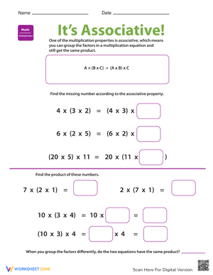 Properties of Multiplication- Associative