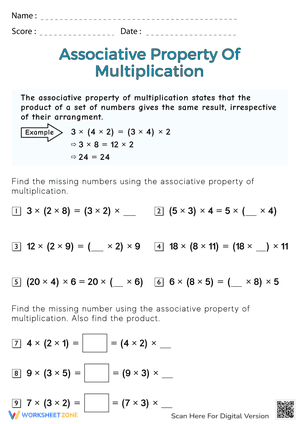 Associative Property of Multiplication 2