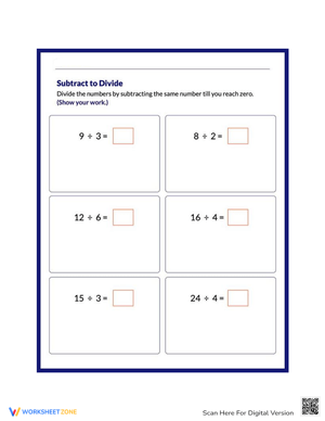 Repeated Subtraction to Divide