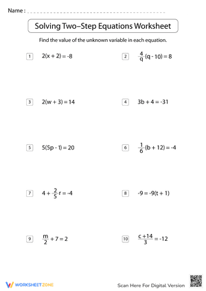 Two-Step Equations 6