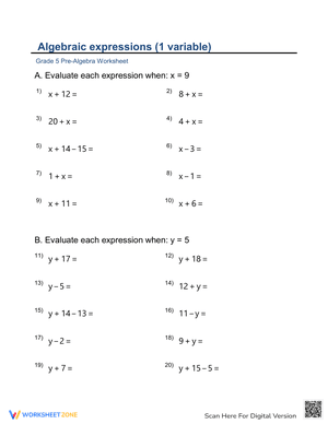 Expressions and Equations 1