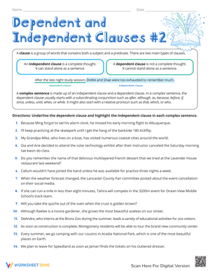Dependent and Independent Clauses #2