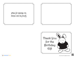 Birthday Thank You Card