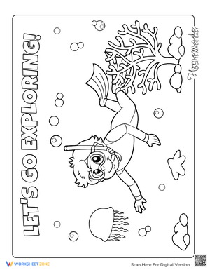 summer-coloring-pages-boy-snorkeling