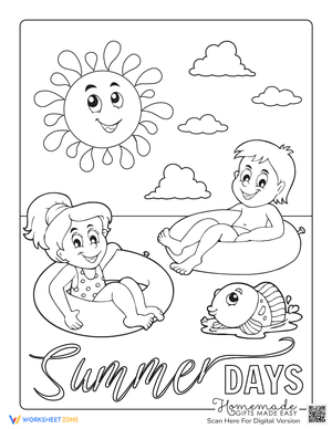 summer-coloring-pages-children-tube-float-sea