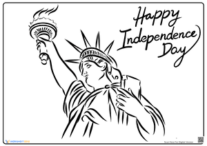 4th of July Independence Day Coloring Page 5