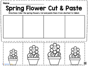 Spring Cut and Paste Worksheets 3