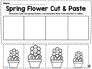 Spring Cut and Paste Worksheets 1