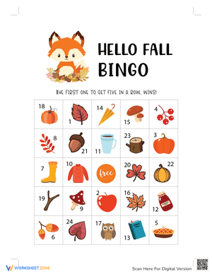 Hello Fall Bingo 6