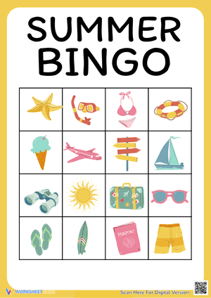 Summer Bingo Cards 3