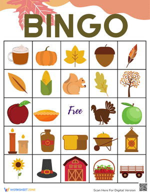Fall Bingo Game 1