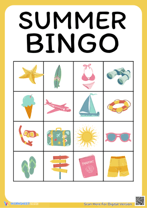 Summer Bingo Cards 9