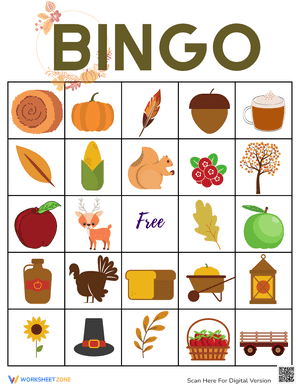 Fall Bingo Game 4