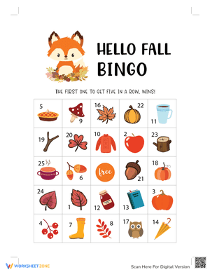 Hello Fall Bingo 4