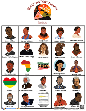 Black History Month Bingo Cards 4