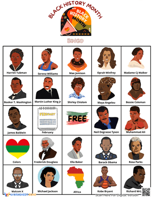 Black History Month Bingo Cards 3