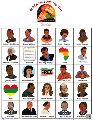 Black History Month Bingo Cards 2