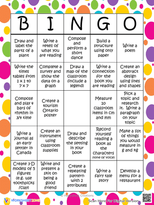 End of Year Bingo Review Activities