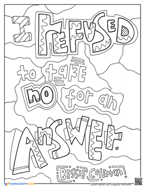 Black History Quotes Coloring Page 2