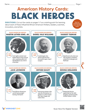 American History Cards- Black Heroes