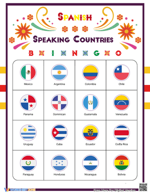 Spanish Speaking Countries Bingo 1