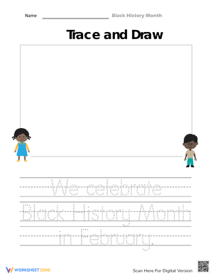Black History Month Trace and Draw