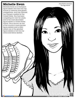 Michelle Kwan Coloring Page