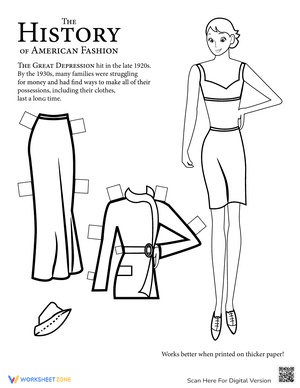 Historical Paper Doll 1930s