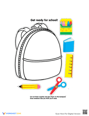 Back to School Cut and Paste School Bag
