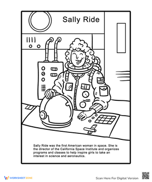 Sally Ride Coloring Page