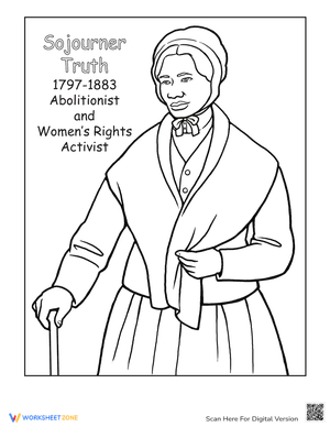 Sojourner Truth Coloring Page