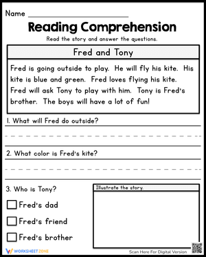 Reading Comprehension Passages - Fred and Tony