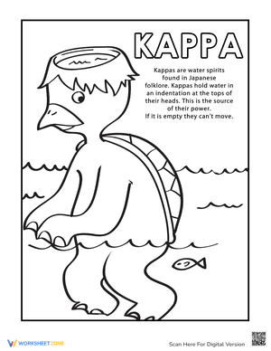 Kappa Myth Coloring Page