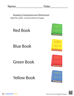 Reading Comprehension Worksheets for Back to School 2