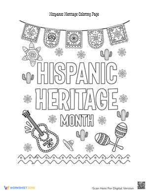 Hispanic Heritage Month Coloring Page