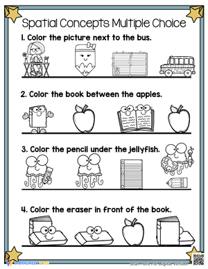 Back to School Prepositions